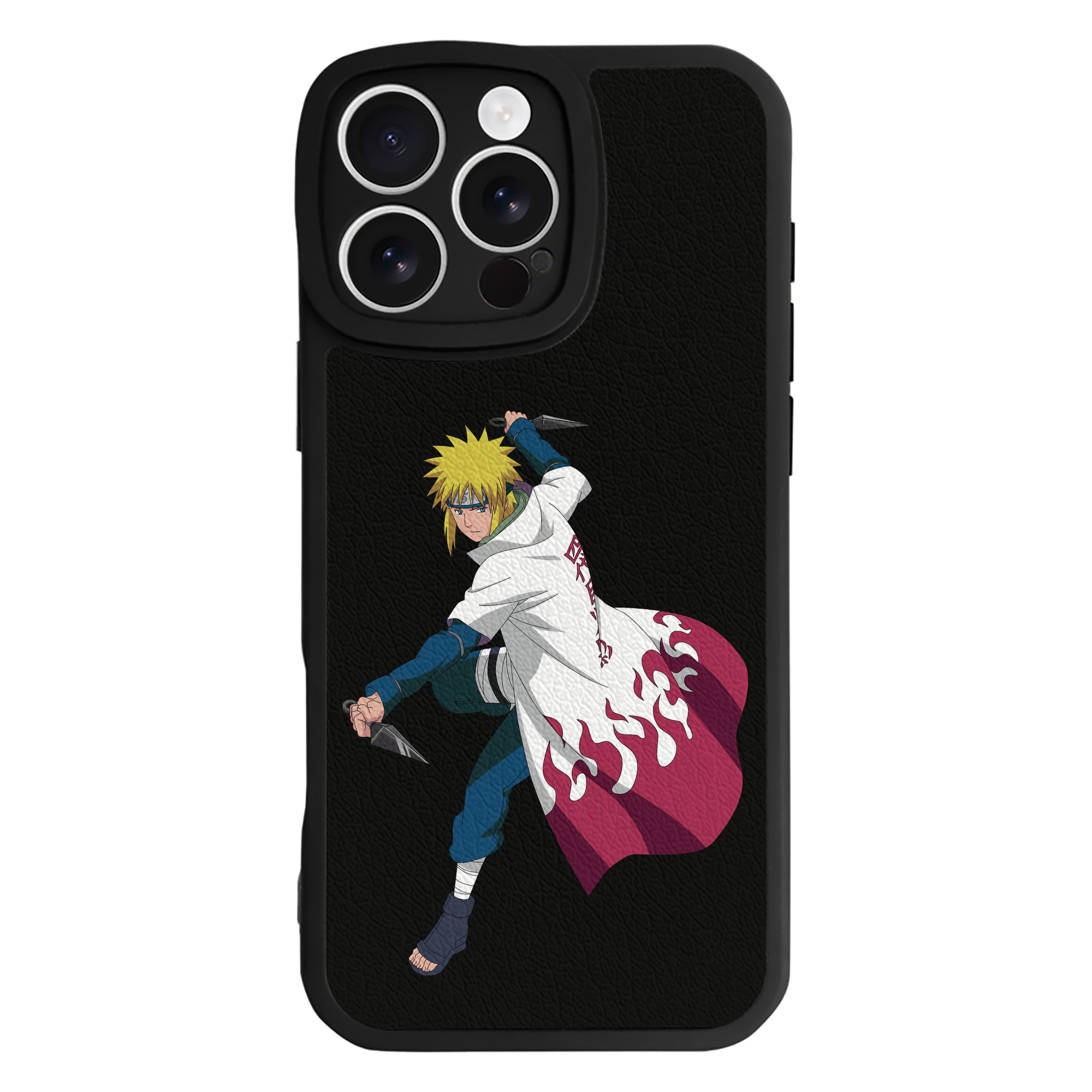 （画像用） NARUTO -ナルト- 波風 ミナト Namikaze Minato 【iPhone 16シリーズ対応】シリコンスマホケース（レザー調） 材質：シリコン